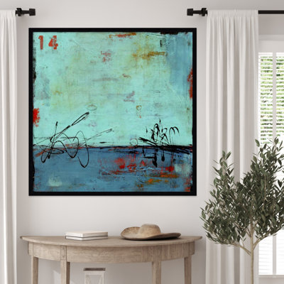 «Blue Bay Marina II» par Mauro, reproduction d'art encadrée sur bois