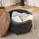 Bryonie Round Cocktail Ottoman with Storage