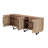 4-door Geometric Pattern Solid Wood Sideboard