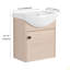 Meuble-lavabo de salle de bain avec lavabo en céramique, fixation murale