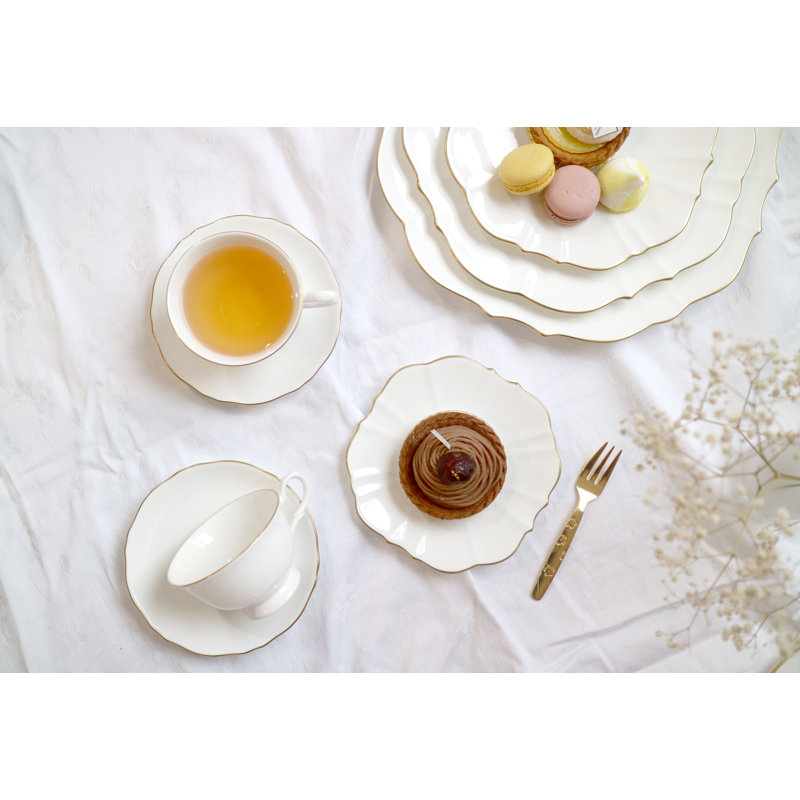 Amelie Bone China, Brushed Gold