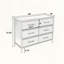 Armoire de rangement à 6 tiroirs Natural Finish 48-1905497330
