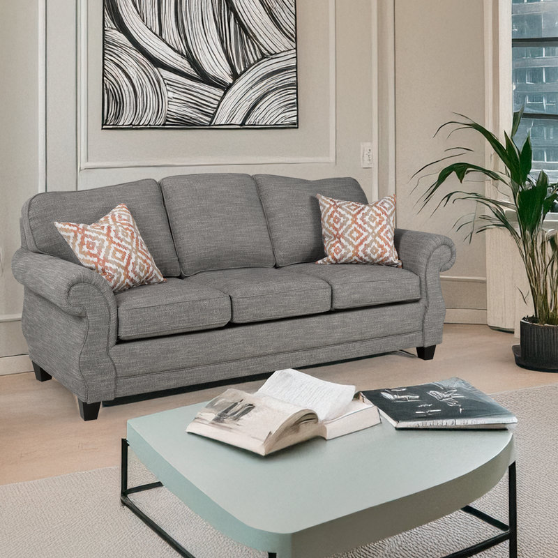 Baskerville Fabric Sofa & Chair Set, Gray