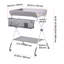 Foldable Baby Changing Station with Side Basket & Wheels, Adjustable Height, Light Ash