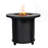 30" Propane Gas Fire Pit Table, 50000 BTU Round Steel Fire Pit for Outside Patio Deck Garden Courtyard-Black-444198362