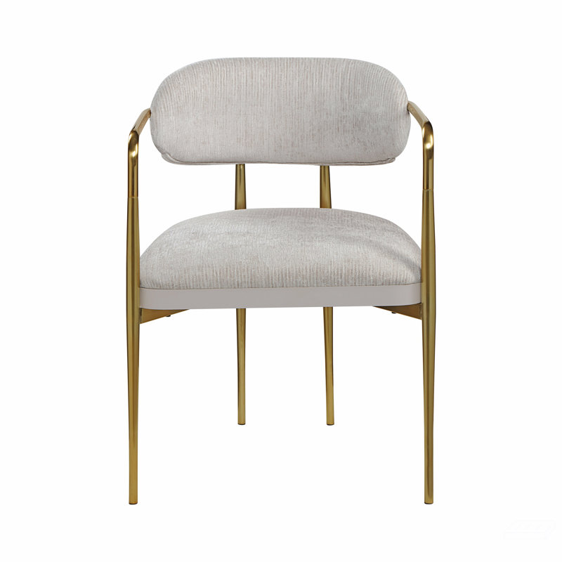 Fauteuil en chenille et or (ensemble de 2)