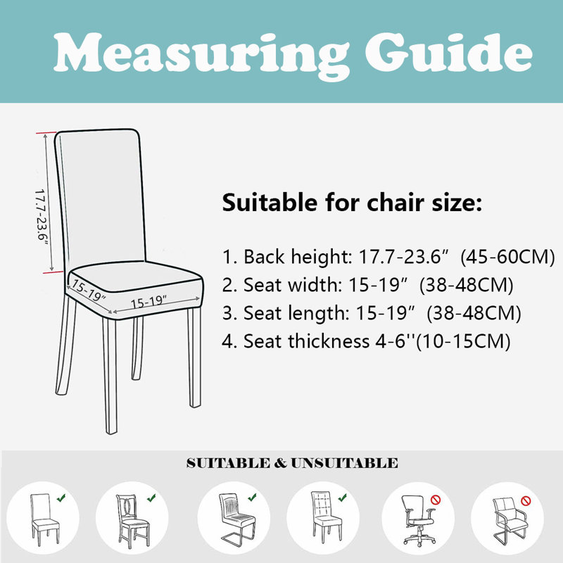 Housse pour chaise de salle à manger