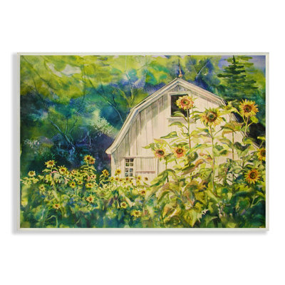 " Peaceful Sunflower Field Countryside Woodlands Barn "