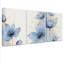 Tableau mural sur toile à motifs floraux bleus (lot de 3)-118089338