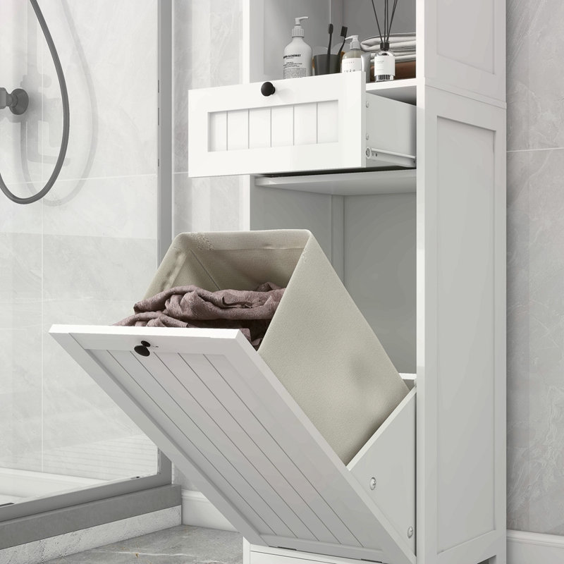 One-Compartment One-Drawer Tilt-Out Laundry Sorter Cabinet