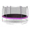Trampoline de jardin ovale 17 pi avec enceinte Skywalker Trampolines - mauve