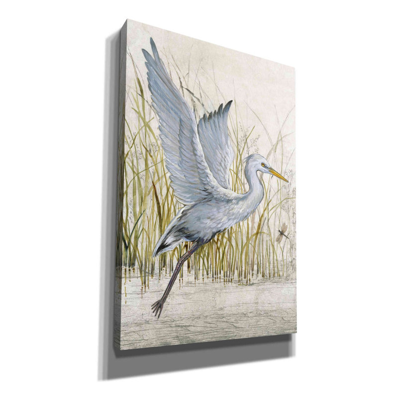 «Heron Sanctuary I» par Tim O'toole, art mural sur toile, H 18 po x l 12 po x P 0,75 po
