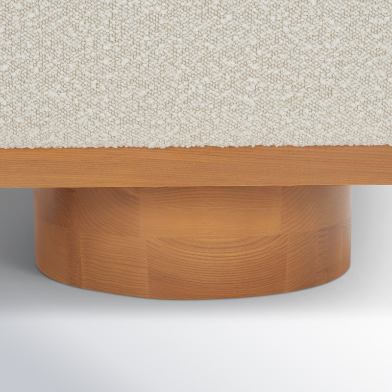 Banc de rangement rabattable, Crème Boucle, Naturel