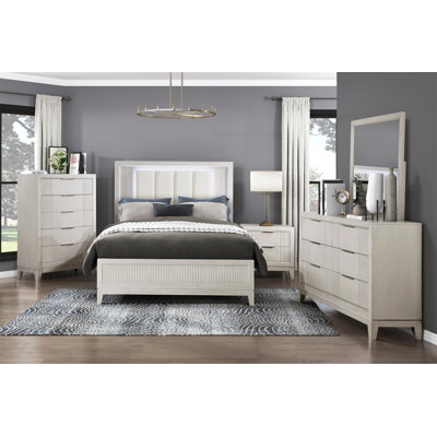 Table de chevet 1Pc avec 2 tiroirs, meubles de chambre à coucher modernes, façades en roseaux, armoire de chevet avec tiroirs