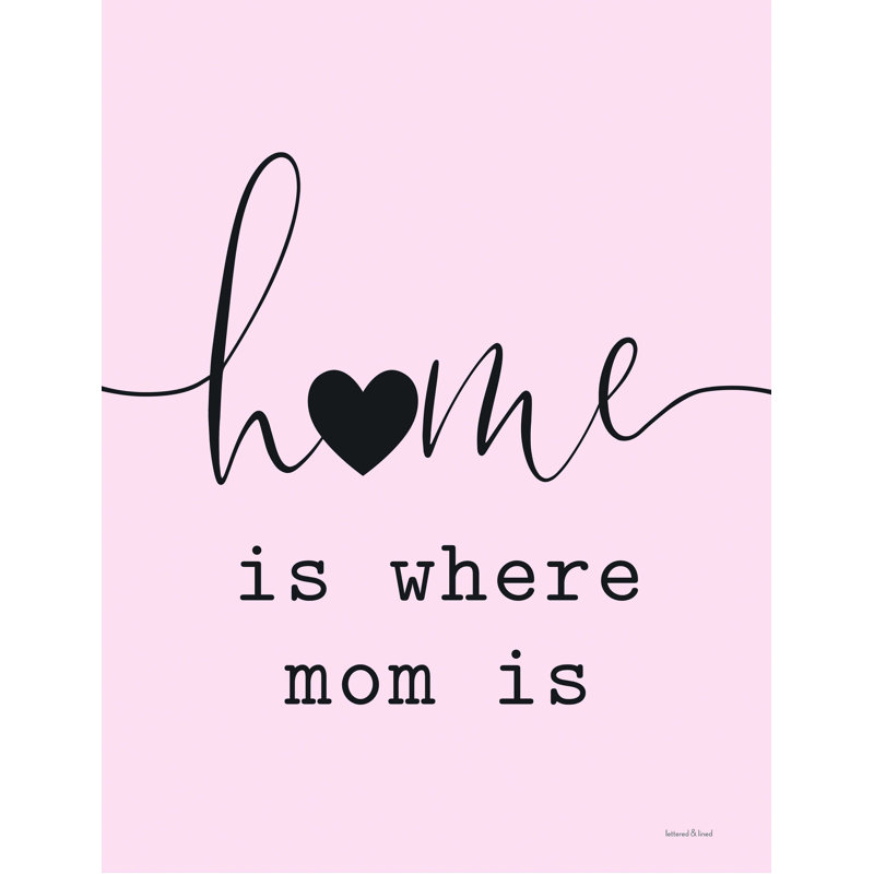 Home is Where Mom is - reproduction d'art sur toile, H 16 po x l 12 po