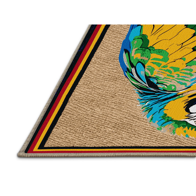  Tapis lavable arc-en-ciel Lorikeet, Carré 7 pi