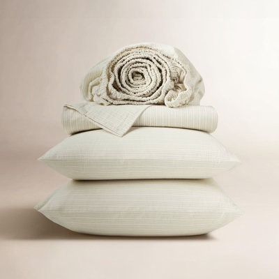 Organic Crinkled Percale Sheet Set
