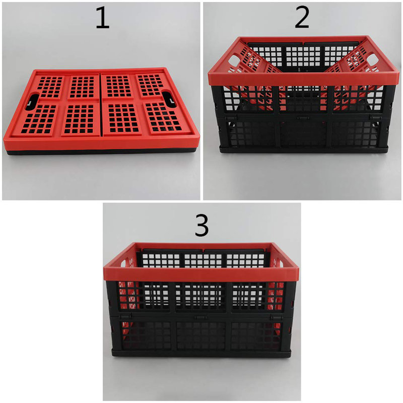 3-Pack 34 Quart Collapsible Stackable Storage Bins, Milk Crates