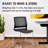 Metal Armless Sled Base Plastic Stacking Chair with Perforated Back-73338283