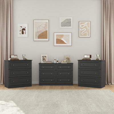 Peiffer 3-piece  Bedroom Set: 6-drawer  Dresser & 3-drawer  Dresser & 3-drawer  Dresser  (set Of 3)
