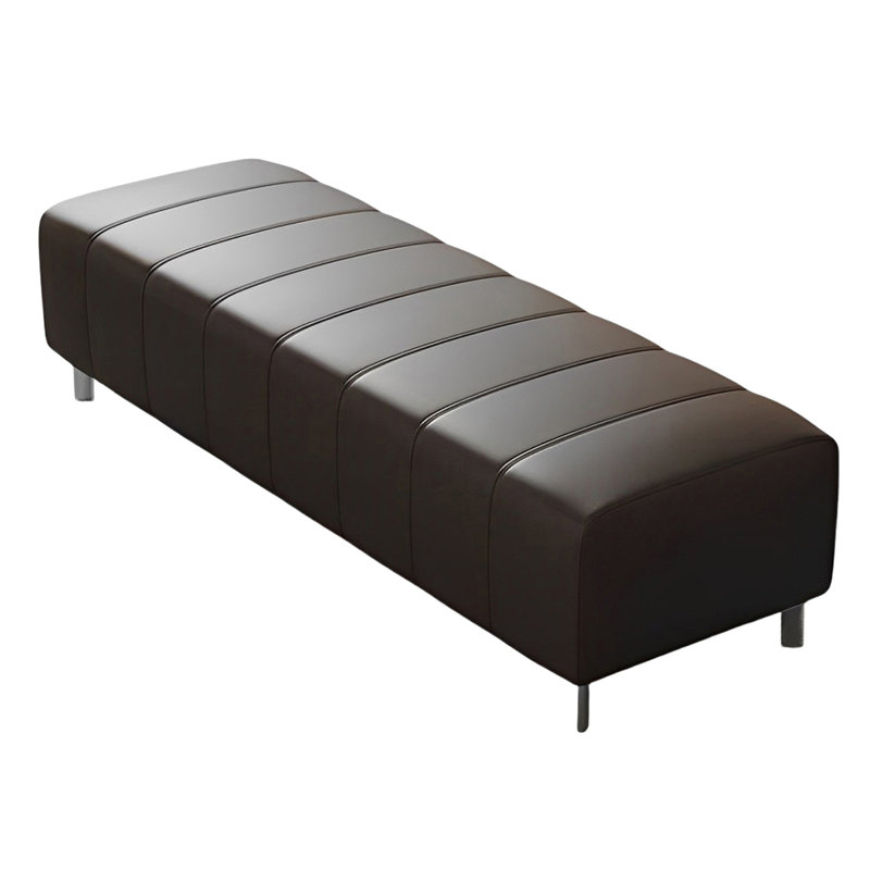 Banc rembourré en similicuir Nailani, H 16,53 po x l 74,8 po x P 17,71 po