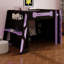 Lit mezzanine en bois avec bureau, tablettes multiples, lumière et station de charge, aucun sommier nécessaire-2106639968
