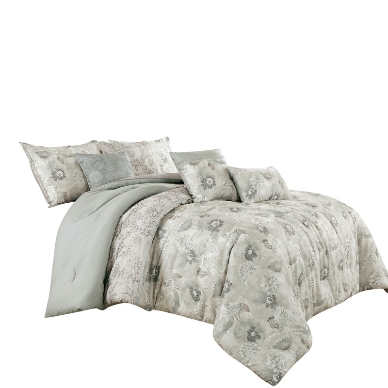 Ensemble d'édredon de luxe 7 pièces Eriel, Édredon de très grande taille et 6 pièces suppl