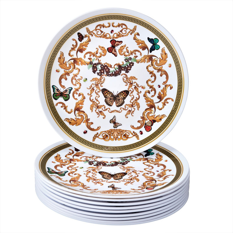 Assiette à dîner jetable en plastique, Blanc