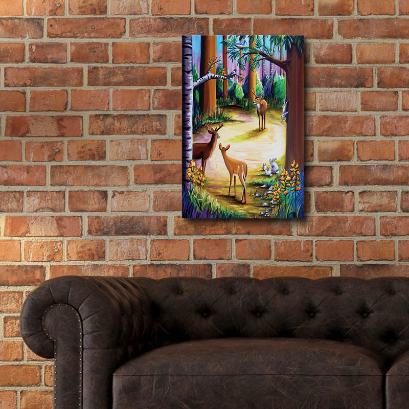 «Bambi 12» par Cindy Thornton, art mural en verre acrylique, 16 po x 24 po