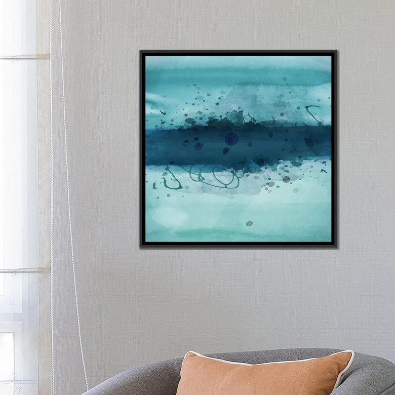 «Into The Deep I», impression sur toile, H 37 po x l 37 po x P 1,5 po, Toile avec cadre noir, Pas de tapis