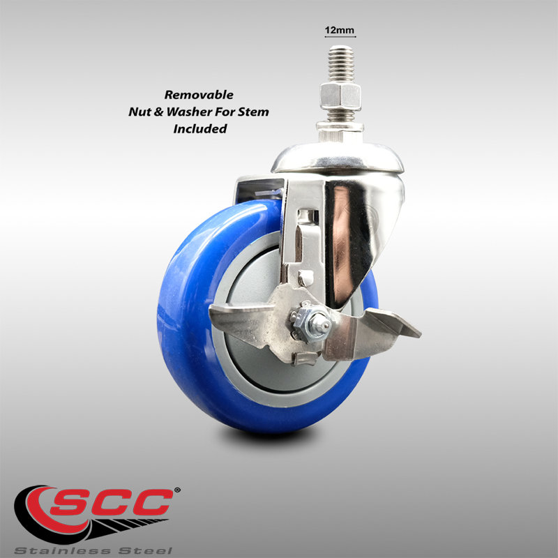 Polyurethane Caster, Blue