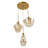 3- Light Creative Glass Flush Mount Pendant Light