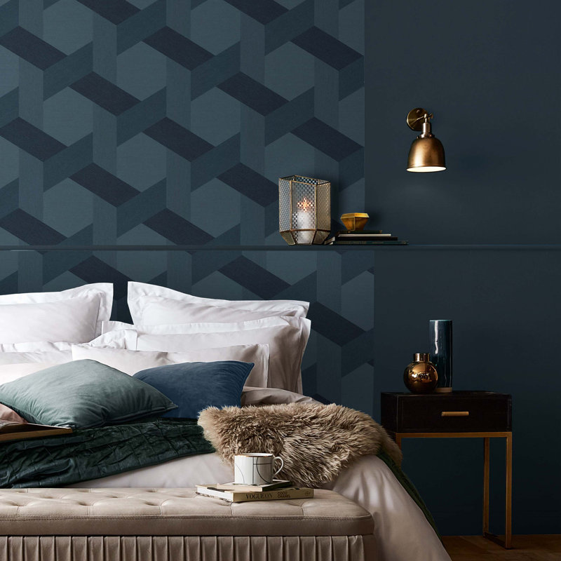 Fractal Grey Wallpaper, Blue