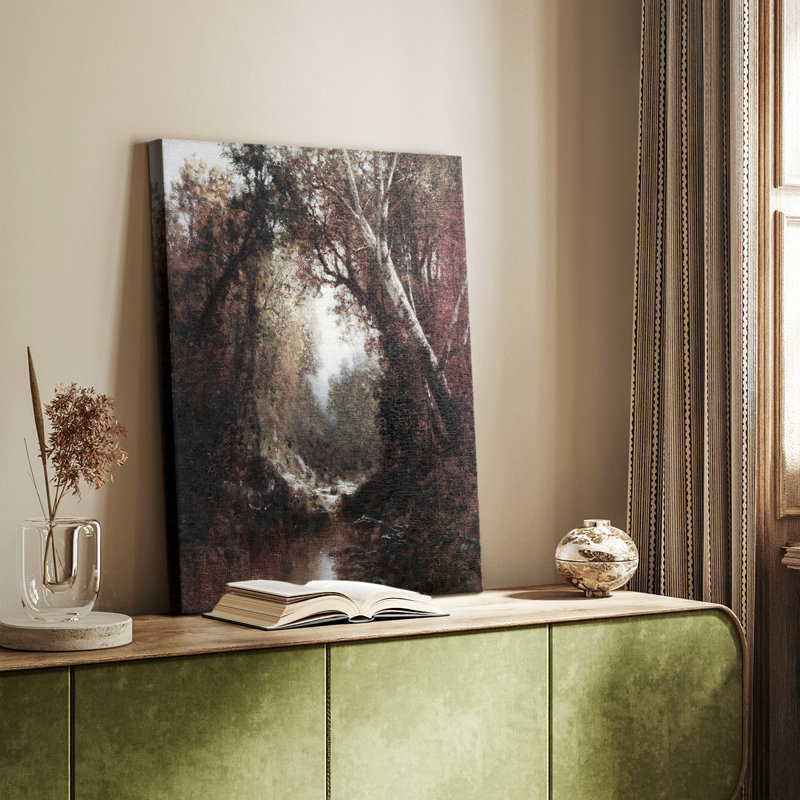 Paysage rétro CVI - galerie Cavas, H 18 po x l 12 po