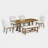 Tymur 6 - Person Extendable Trestle Dining Set-1055293480