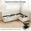 Banquette de coin modulaire avec rangement, banc de salle à manger rembourré pour 5 personnes, chenille respirante-796848336-796848338