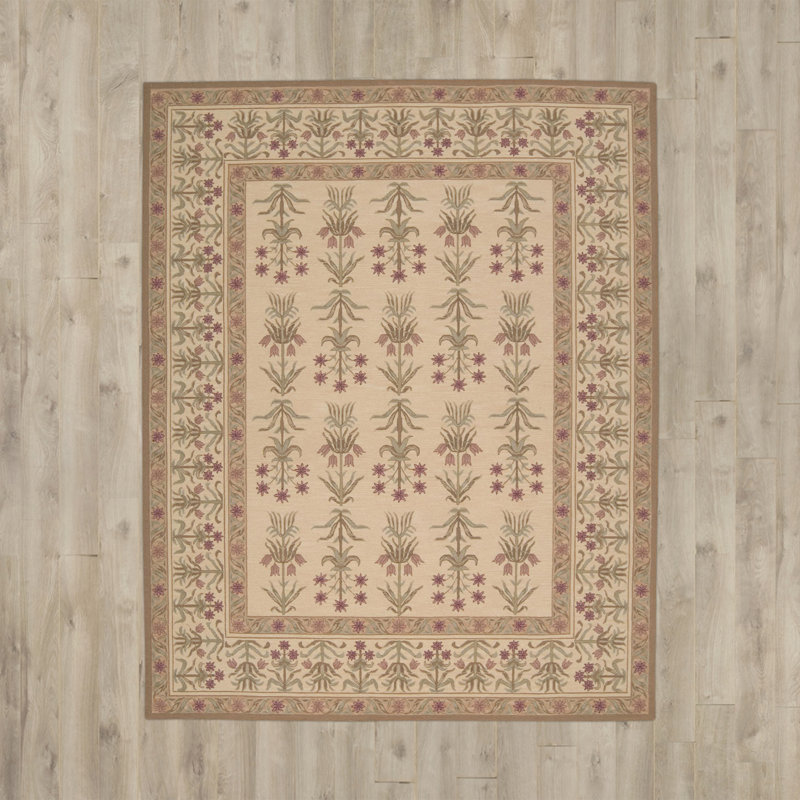 Centerville Wool Floral Indoor Rug, Round 8'