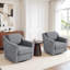 Upholstered Chenille Swivel Armchair-1613868801