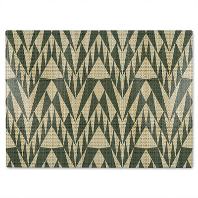 Geo Pattern Glass Chopping Board