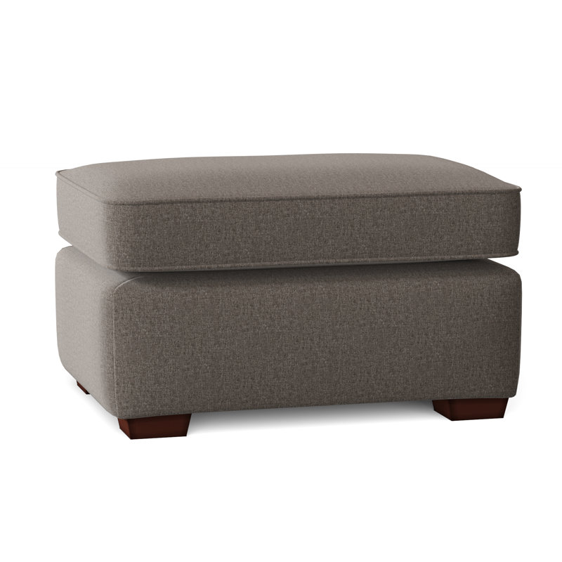 31" Rectangle Standard Ottoman, Craftwood 42 Gray Performance Chenille