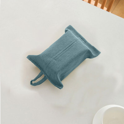 Backpack Solid Color With Hanging Rope Fabric Tissue Box Wholesale Concise Style Living Room Home Desktop Car Drawer Paper Bag For Household Or Car Use