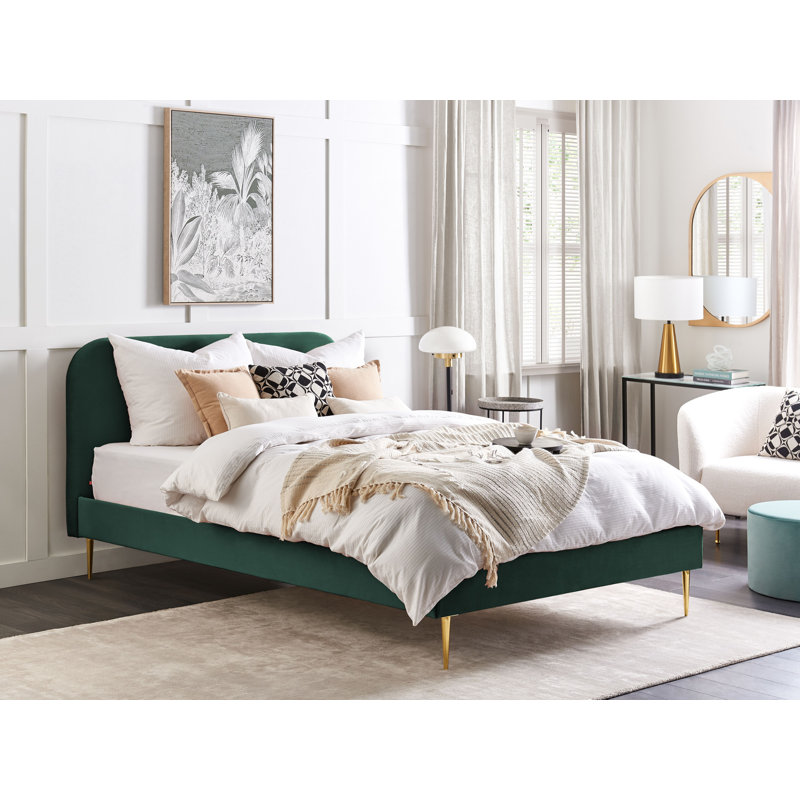 Glaser Upholstered Bed, 160 x 200cm, Black