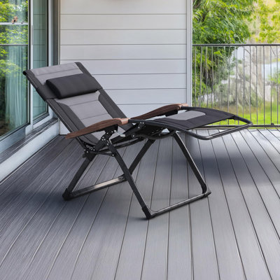 Fauteuil inclinable d'extérieur surdimensionné avec chaise matelassée pour l'extérieur