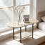Table basse ronde avec tablette à 2 niveaux pour les petits espaces, table basse de style campagnard et salon moderne, conception légère et peu encombrante