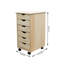 Commode de rangement à 6 tiroirs Akbota
