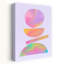 «Abstract Colorful - Mid Century Composition», art mural lilas géométrique abstrait coloré-129004369