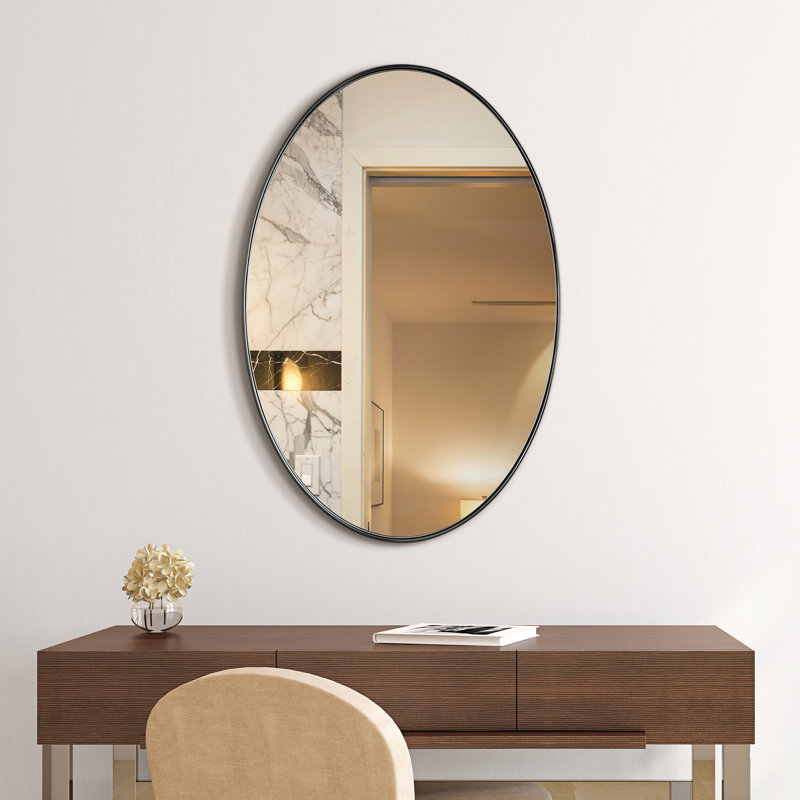 Miroir mural, Noir brossé