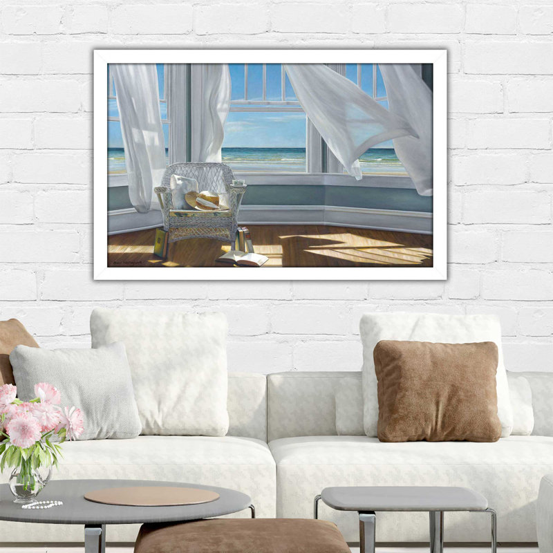 Gentle Reader par - Peinture, H 21,5 po x l 27,5 po x P 0,75 po, Cadre blanc