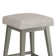 Dorreen Wood And Upholstered Square Backless Adjustable Height Swivel Stool