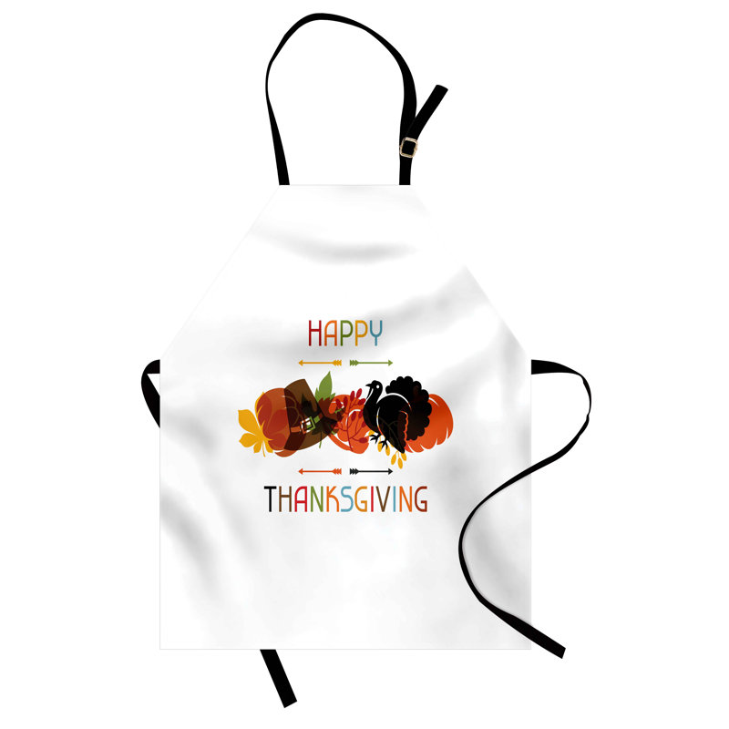 Multicolore, tablier de dinde unisexe, oiseau et citrouille The Holiday Aisle®